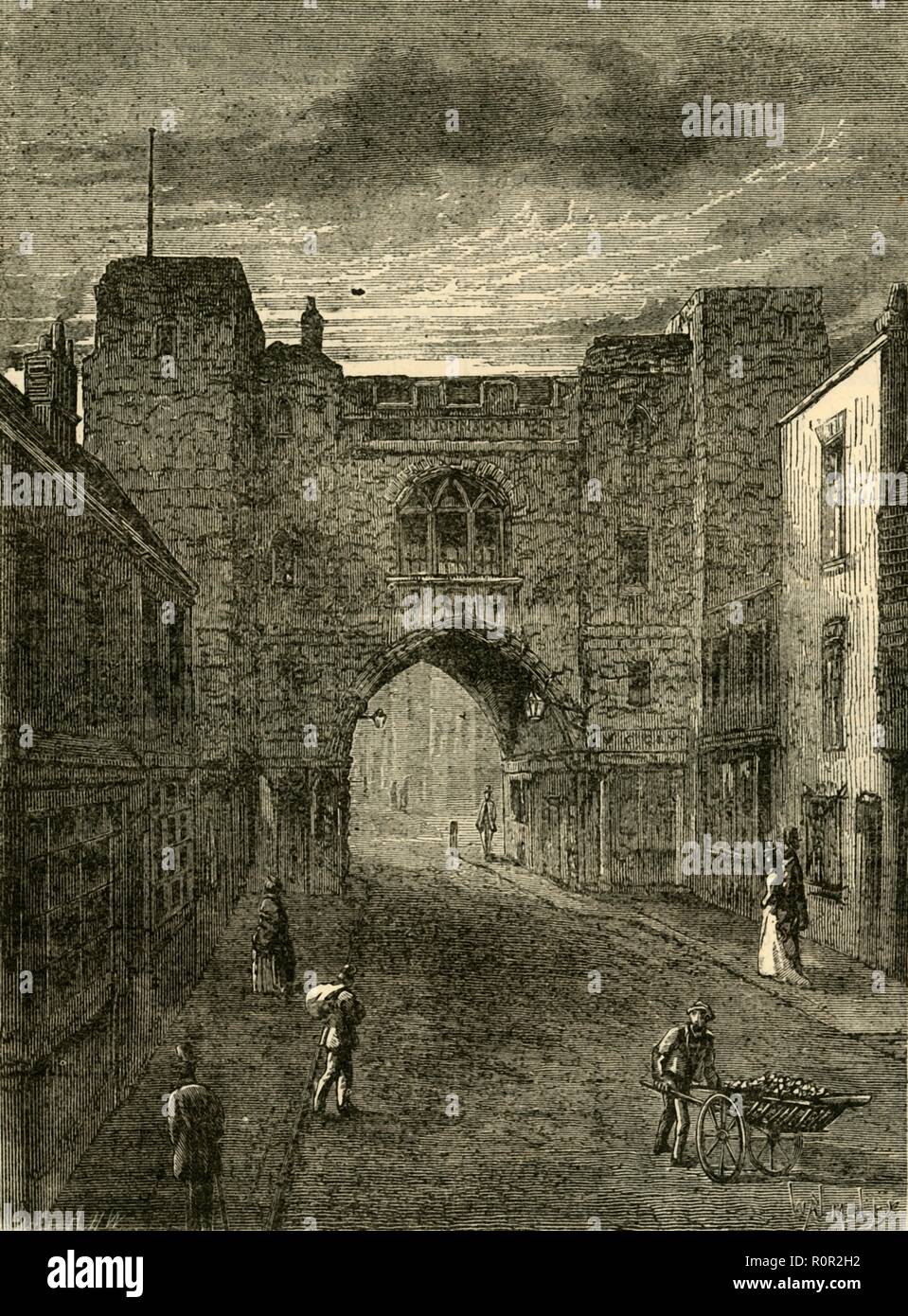 'St. John's Gate, Clerkenwell', c1872. Creator: Unknown. Stock Photo