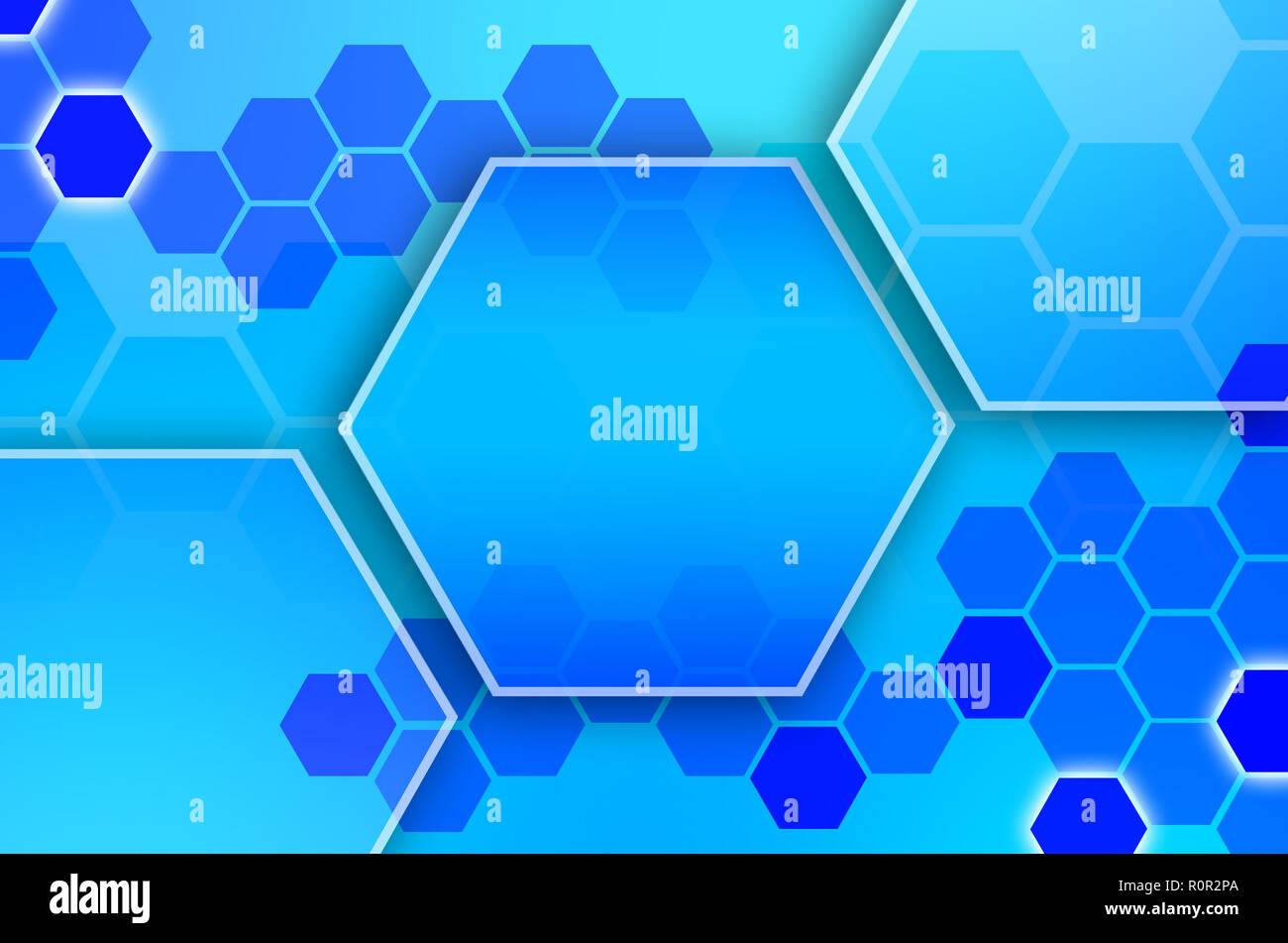 Abstract technological background consisting of a set of hexagons and ...