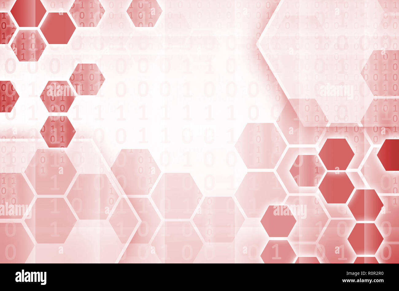 Abstract technological background consisting of a set of hexagons and ...