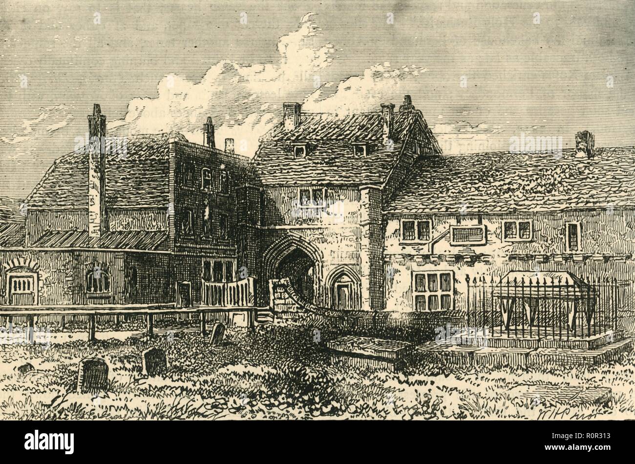 'Bermondsey Abbey, 1790', (c1878). Creator: Unknown. Stock Photo