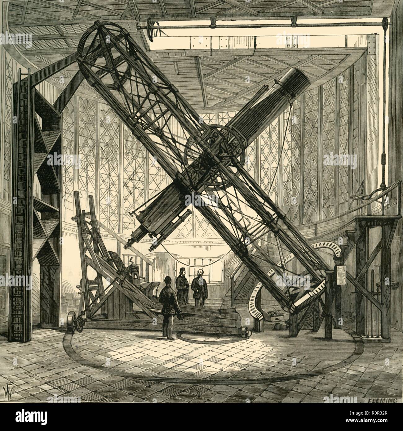'The Great Equatorial Telescope in the Dome, Greenwich Observatory