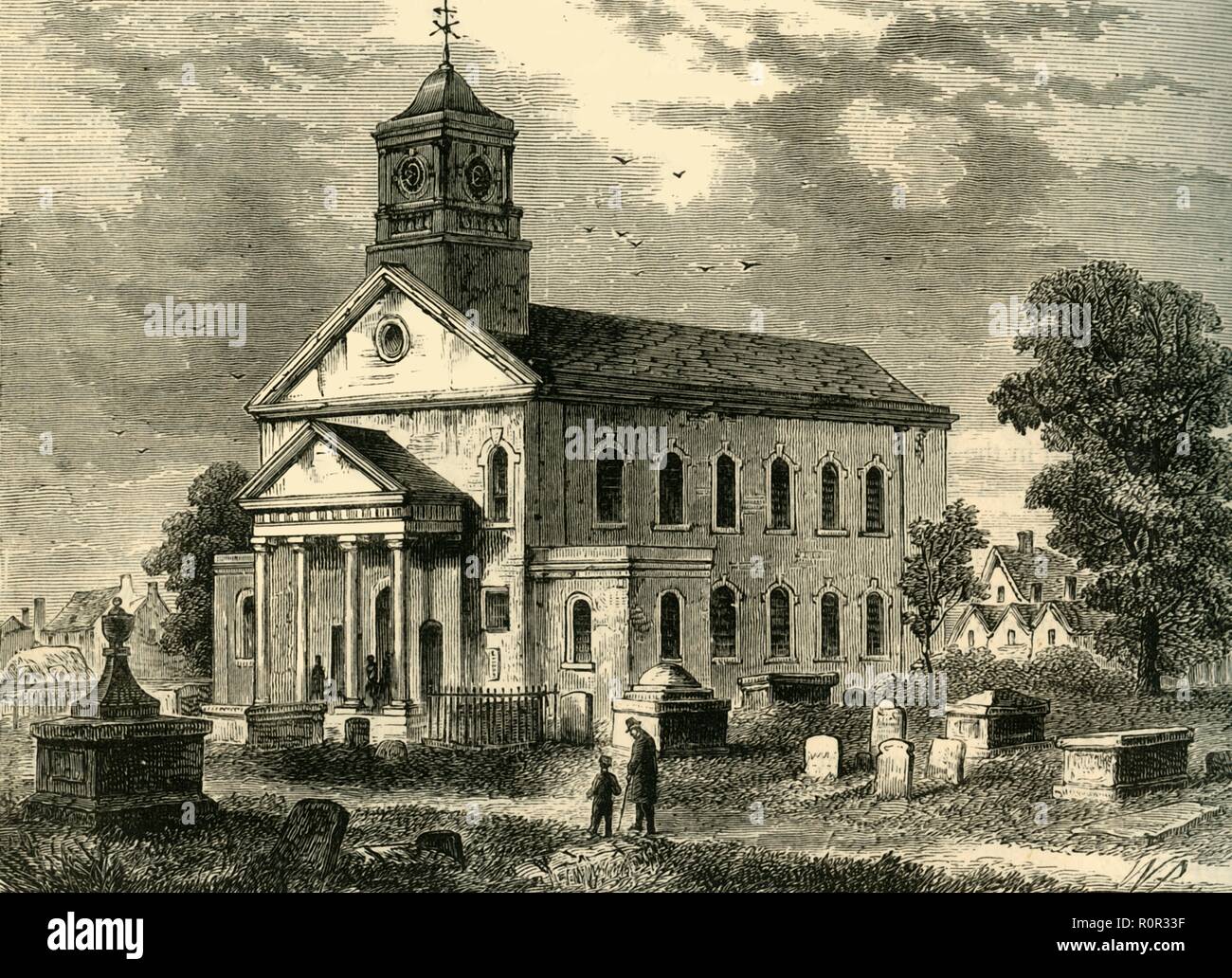 'Old Newington Church in 1866', (c1878). Creator: Unknown. Stock Photo