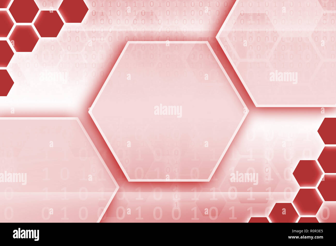 Abstract technological background consisting of a set of hexagons and ...