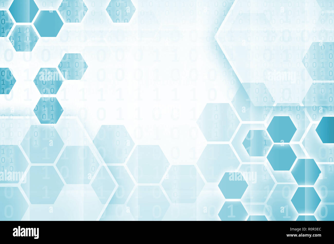 Abstract technological background consisting of a set of hexagons and ...