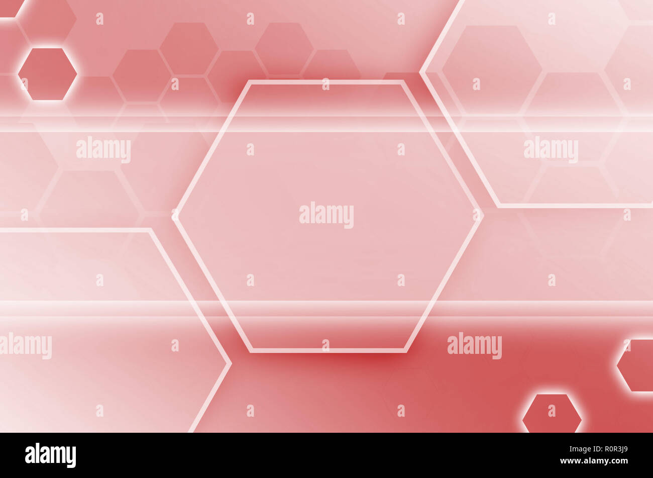 Abstract technological background consisting of a set of hexagons and ...