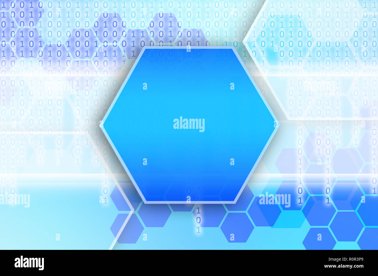 Abstract technological background consisting of a set of hexagons and ...