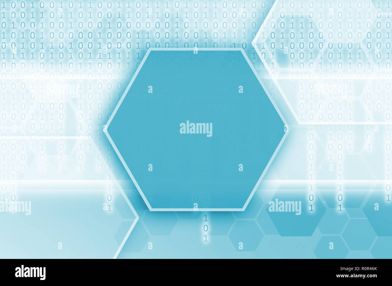 Abstract technological background consisting of a set of hexagons and ...