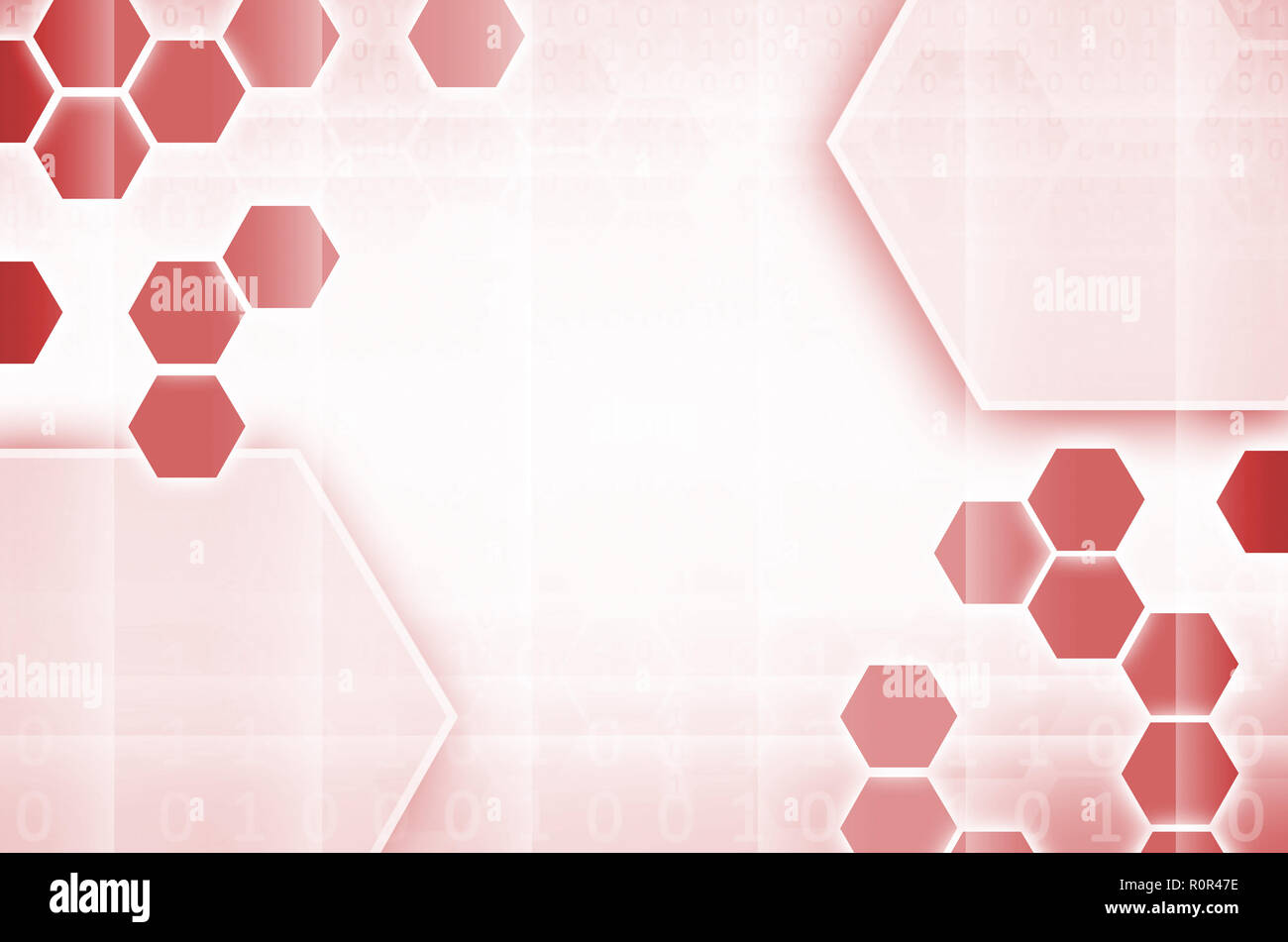 Abstract technological background consisting of a set of hexagons and ...