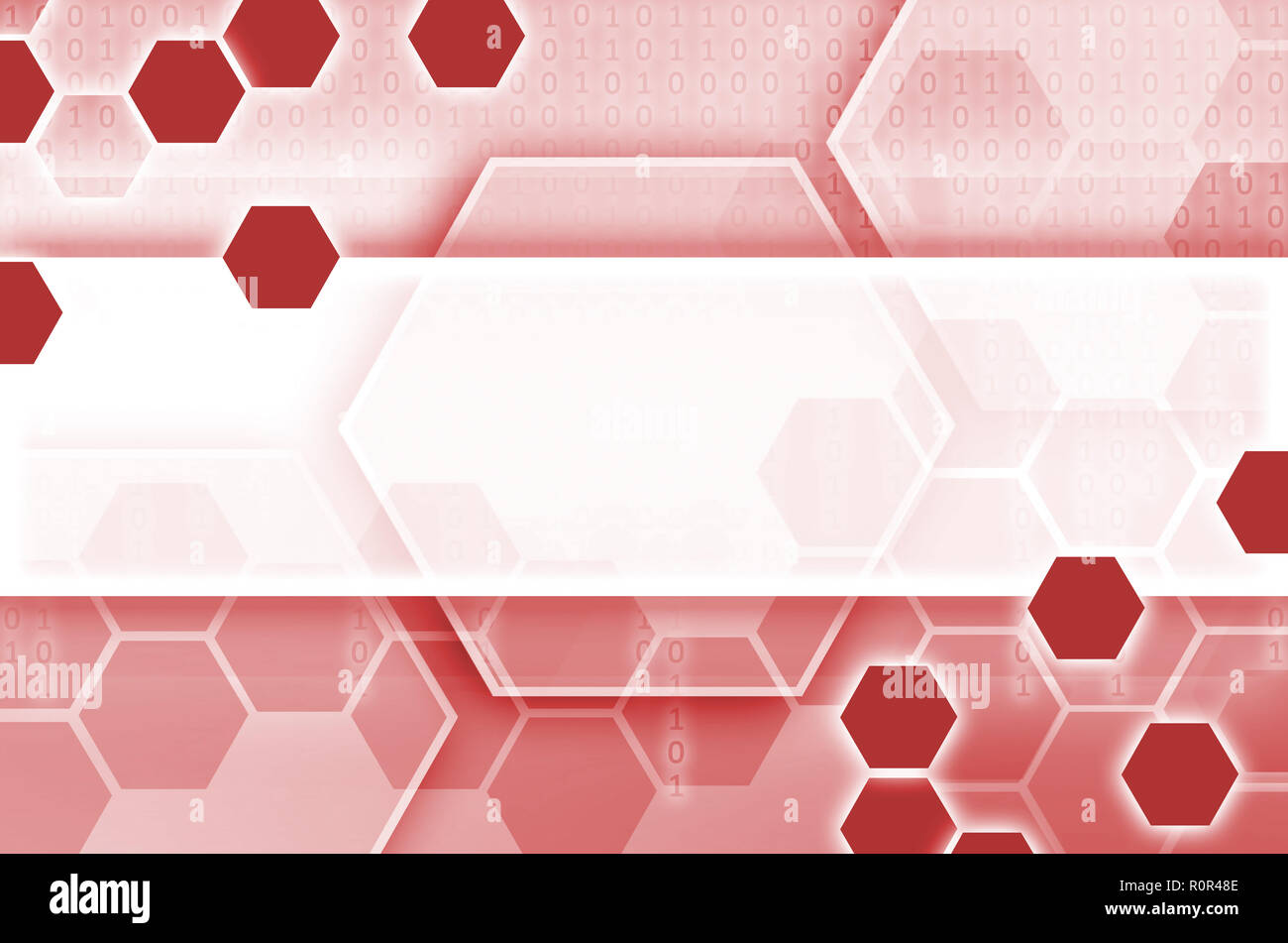 Abstract technological background consisting of a set of hexagons and ...