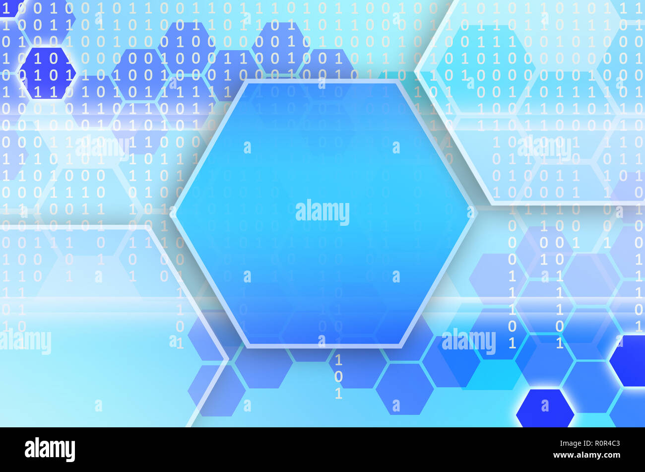Abstract technological background consisting of a set of hexagons and ...