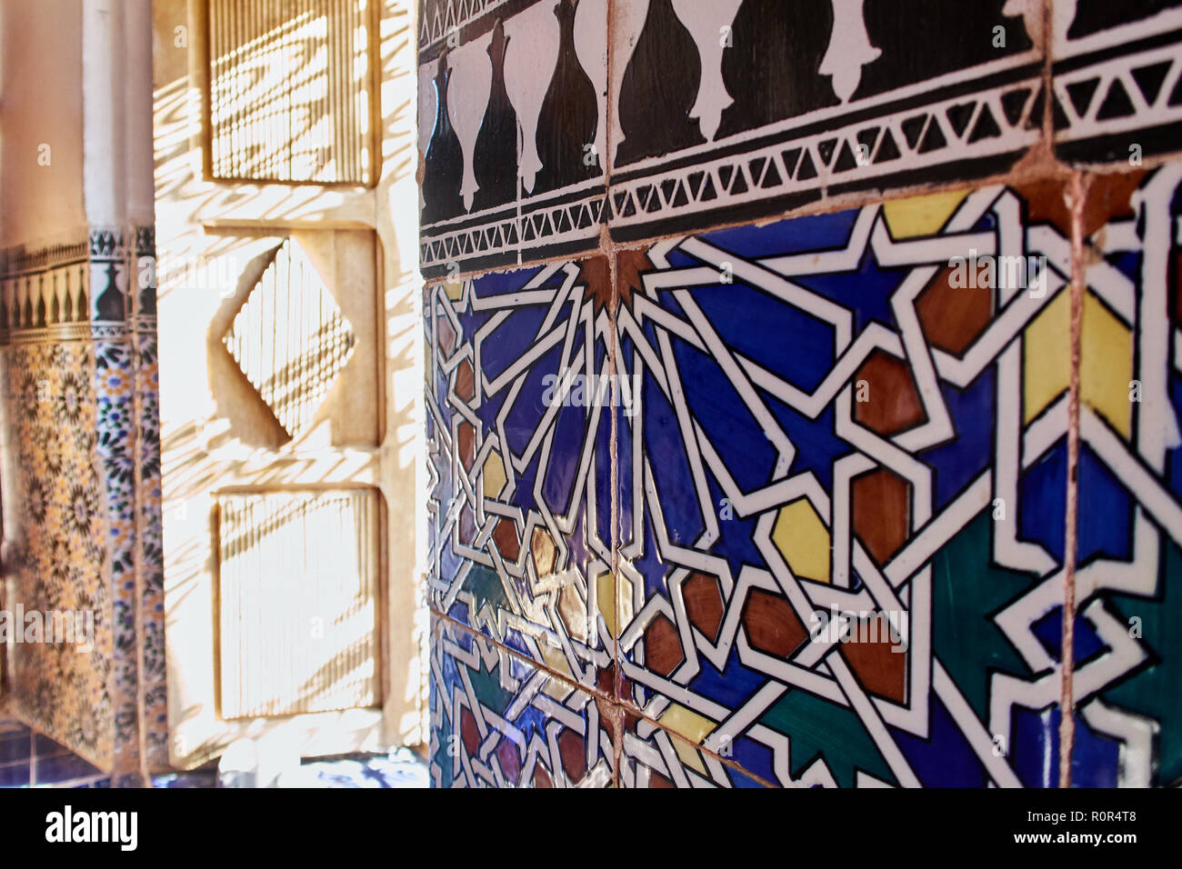 Interior detail of Taourirt Kasbah in Ouarzazate, Morocco Stock Photo ...