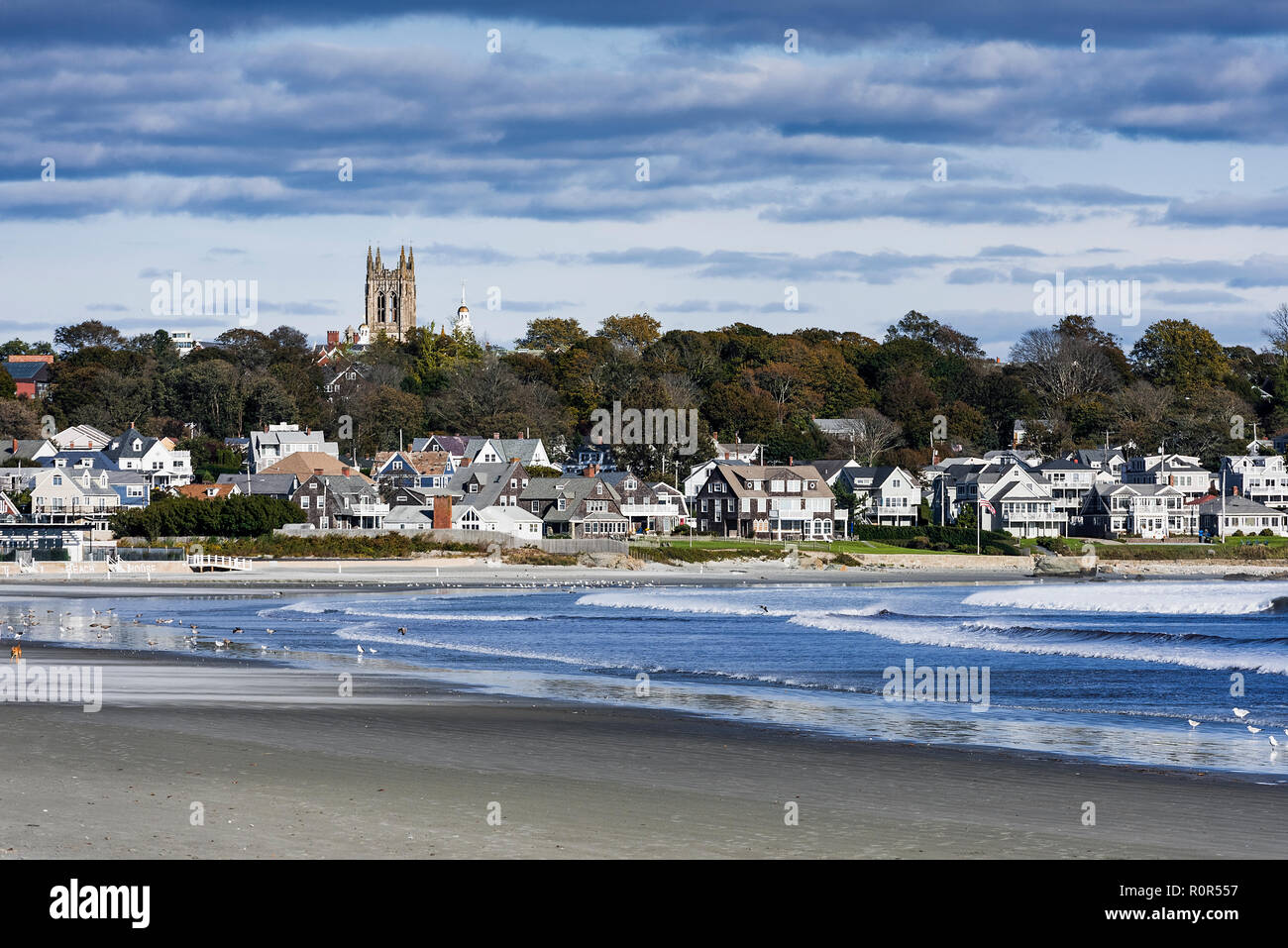 Scenic coastal town of Middletown, Rhode Island, USA. Stock Photo