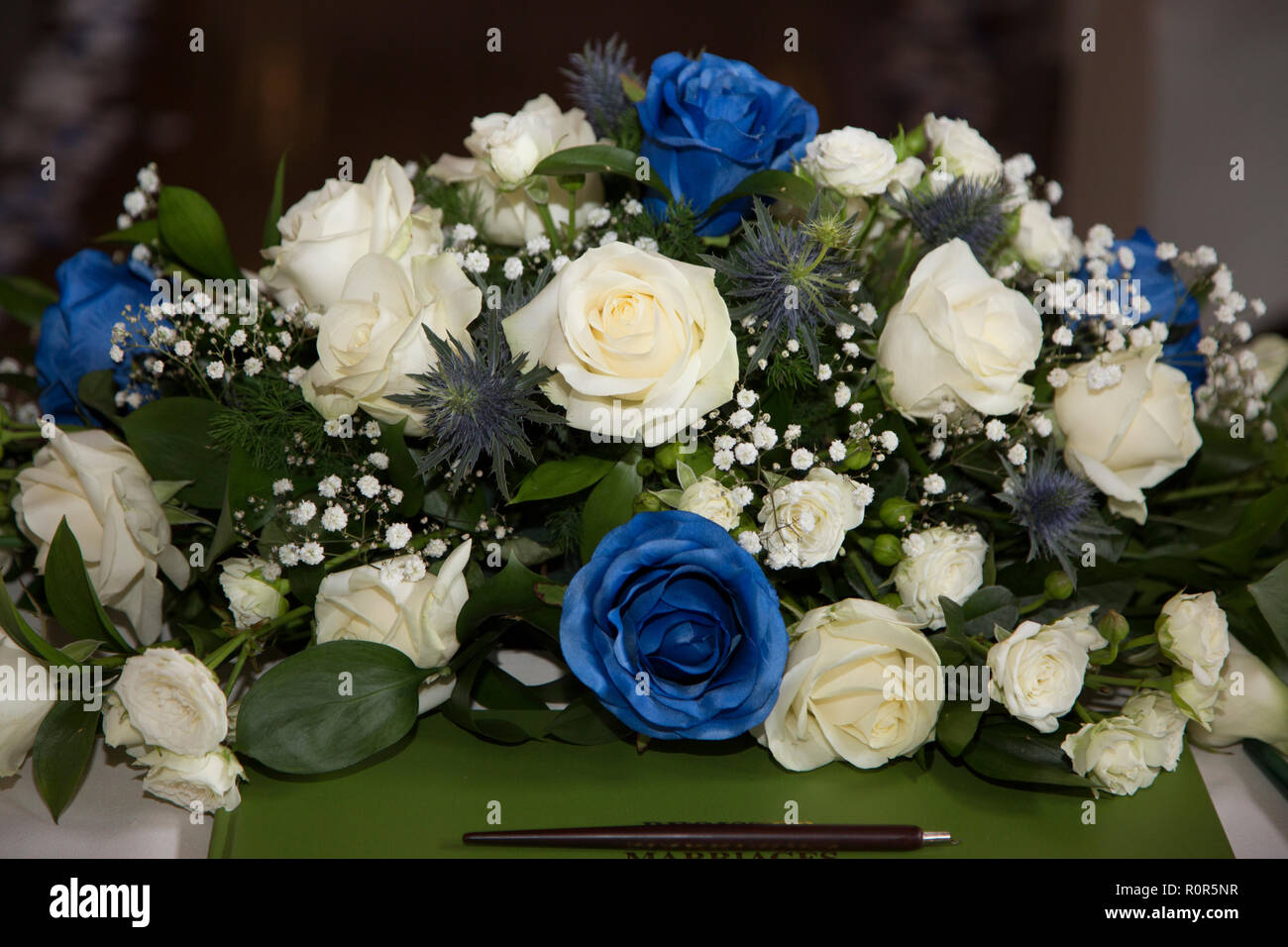 Wedding Flowers , freshly arranged for the bride and grooms wedding day