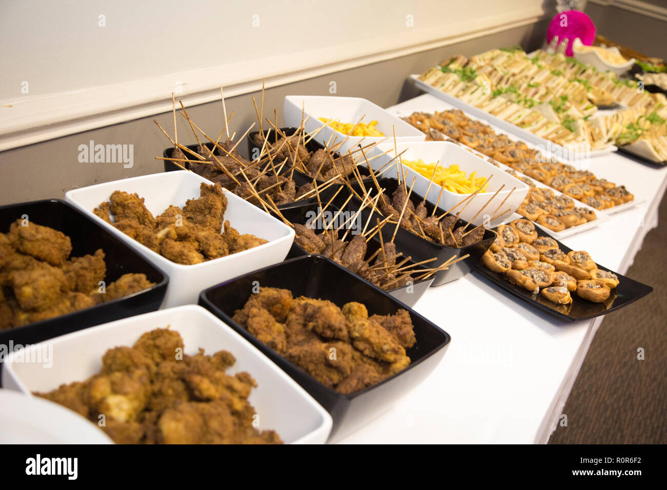 Buffet Laid Out On A Table Ready To Be Eaten On A Wedding Day