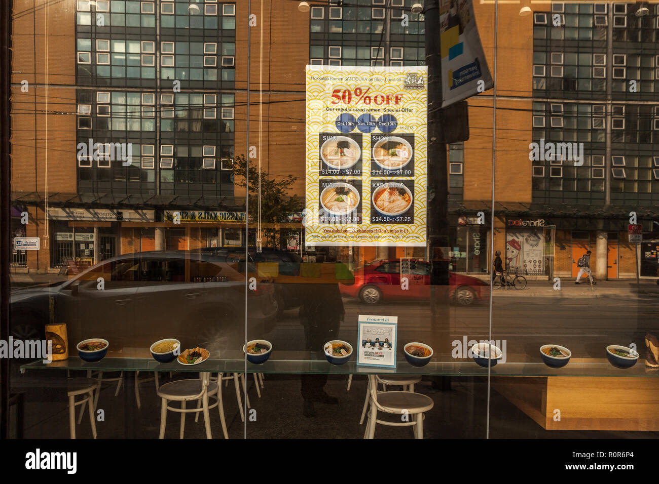 Toronto, CANADA - October 10, 2018: Raman restoraunt in Streets of ...