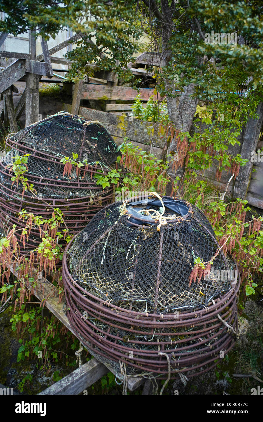 Fishing traps Stock Photo