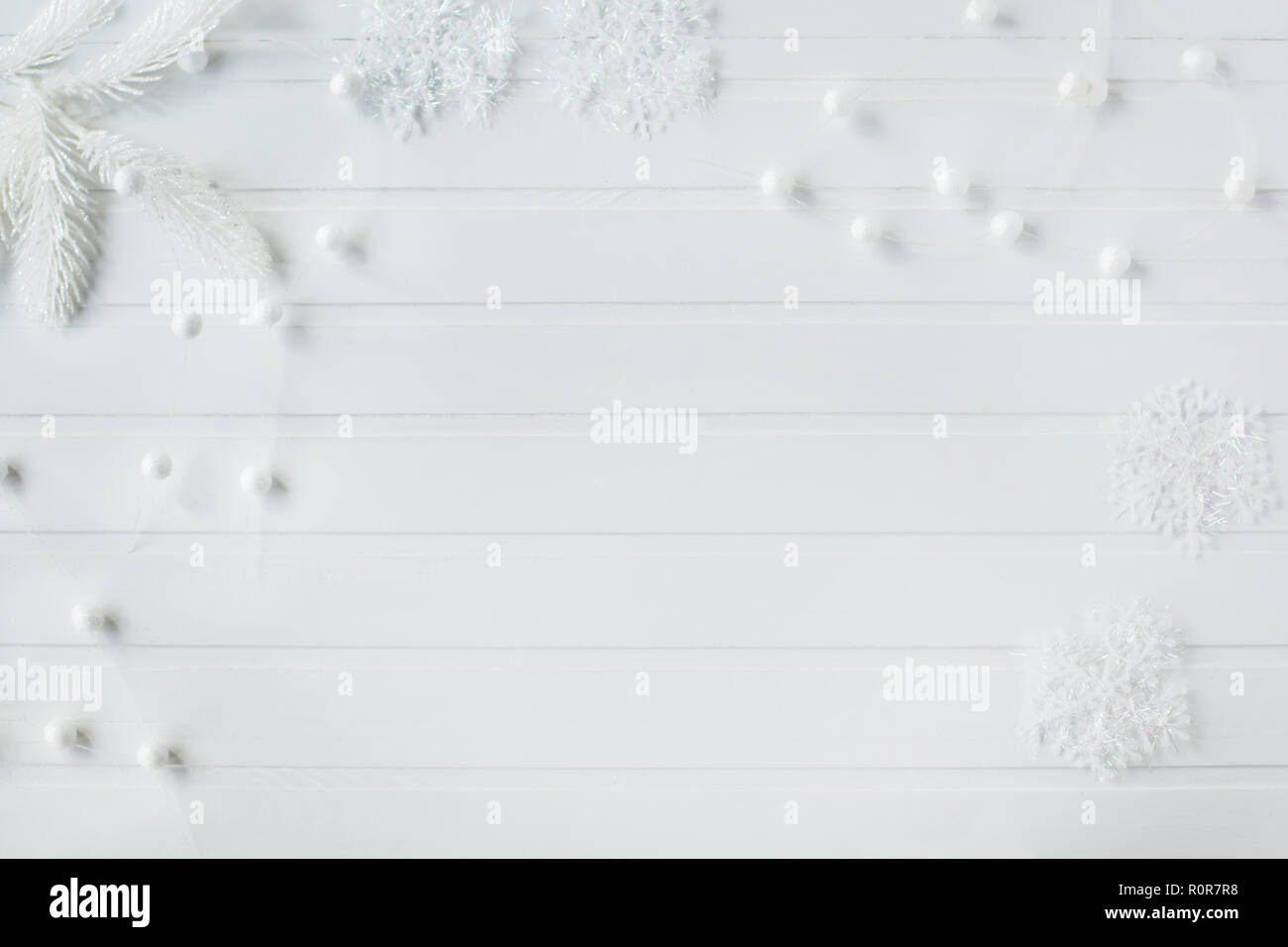 Merry Christmas and Happy New Year decorations on a white background