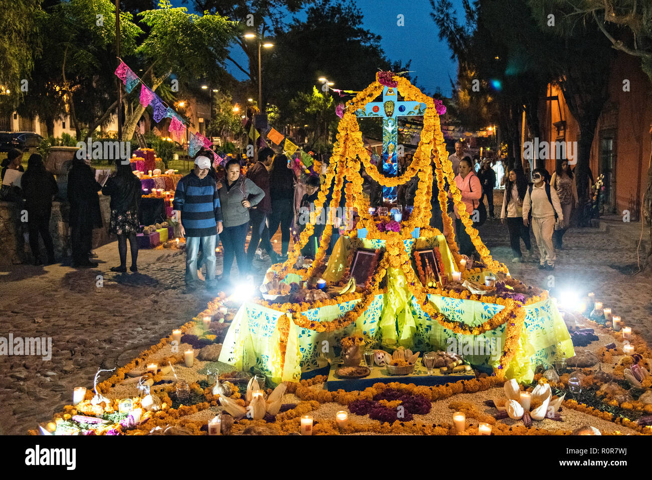 A Dead of the Dead altar known as an ofrenda honoring deceased ...