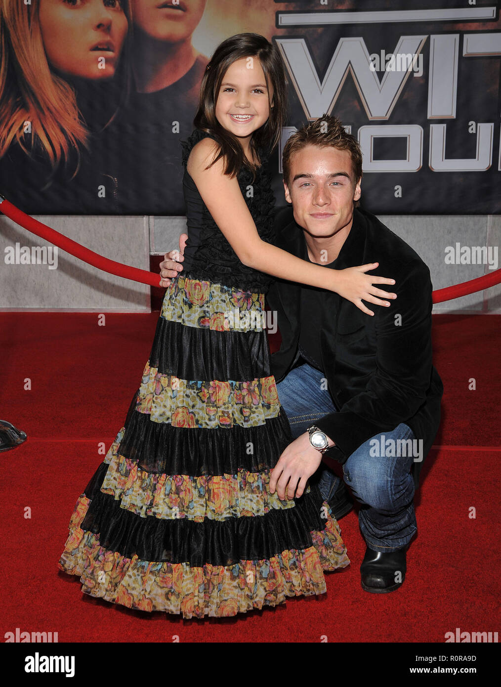 Eaton Brandon and Bailee Madison  - Race To Witch Mountain Premiere at the El Capitan Theatre In Los Angeles.          -            BrandonEaton Madis Stock Photo