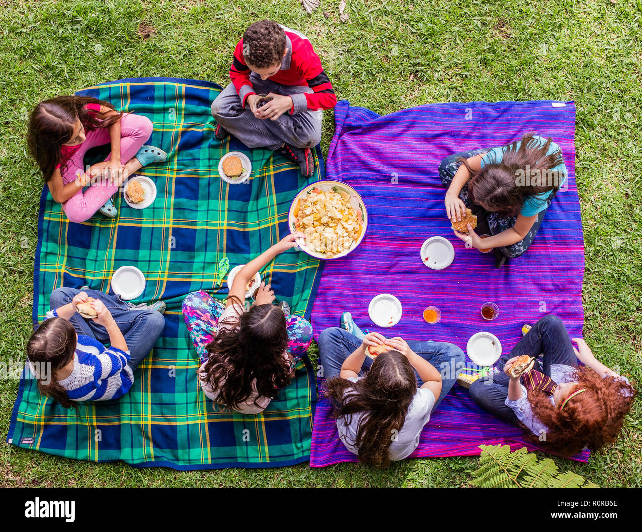 Children eating chips hires stock photography and images Alamy