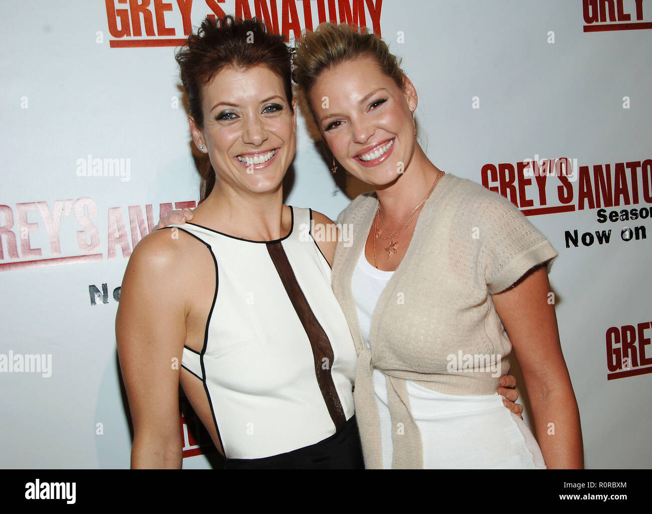 Katherine Heigl and Kate Walsh arriving at the GREYs ANATOMY DVD Launch at the Geisha restaurant in Los Angeles. February 13, 2006.          -         Stock Photo