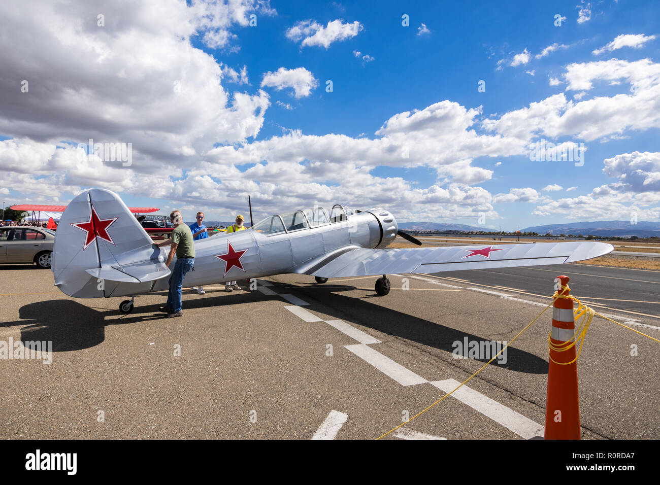 October 6, 2018 Livermore / CA / USA - Aircraft on display at the Livermore Municipal Airport Open House event Stock Photo