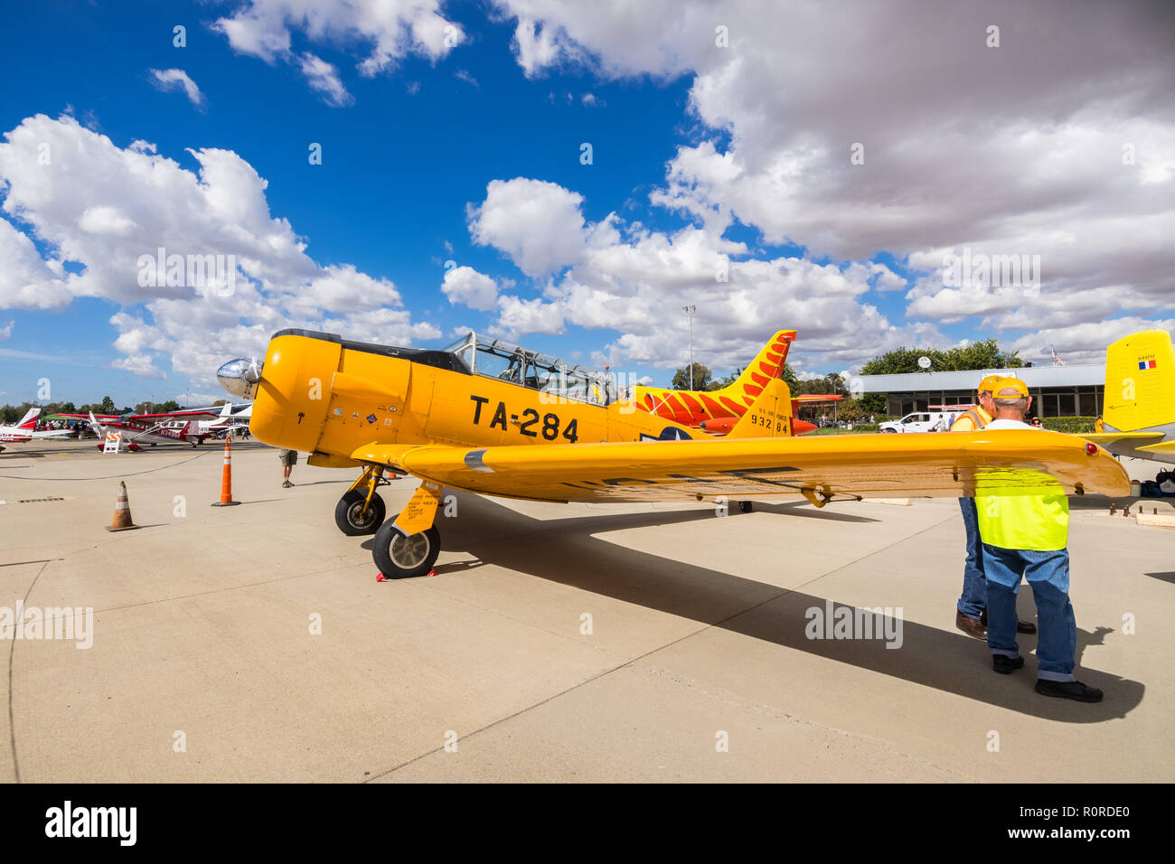 October 6, 2018 Livermore / CA / USA - Aircraft on display at the Livermore Municipal Airport Open House event Stock Photo