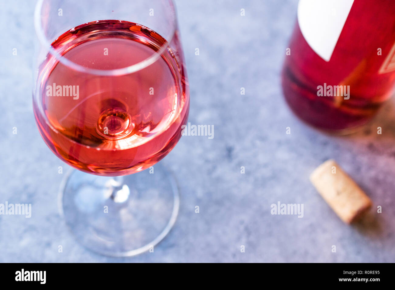 Pink Rose Blush Wine in Glass. Beverage Concept Stock Photo Alamy