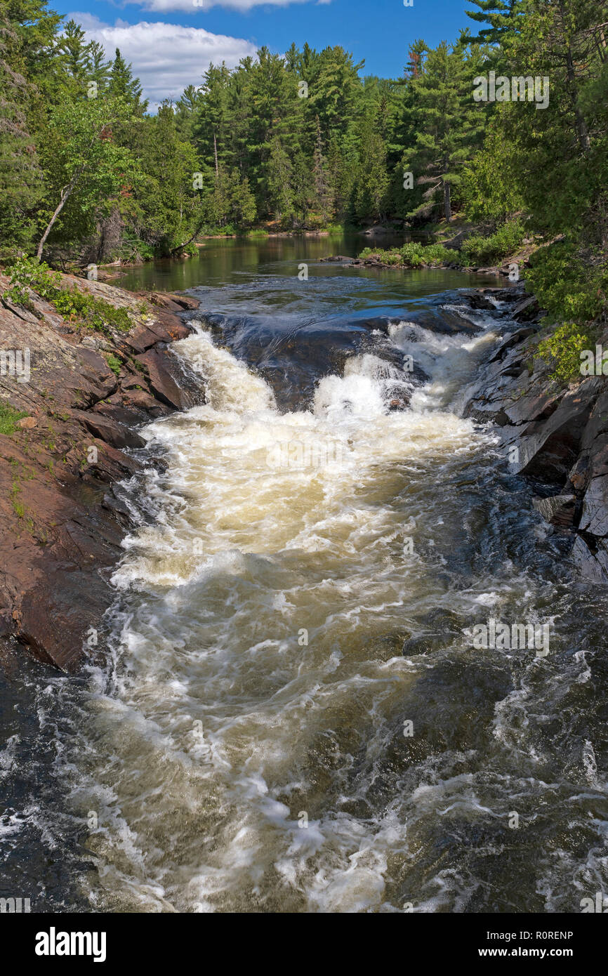 Roaring Rapids in a Narrow Channel in the Aux Sable River in Chutes