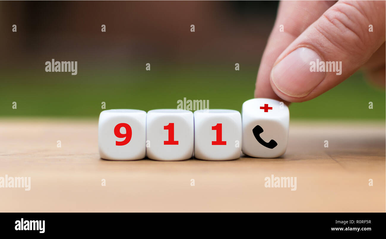 911 emergency call Stock Photo