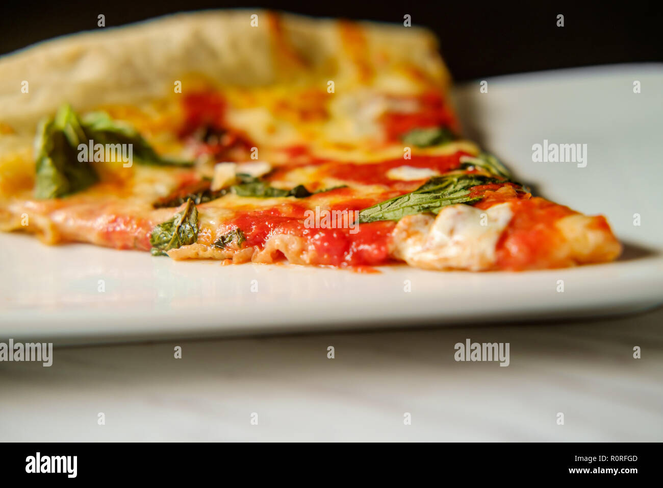 Large Slice New York Style Margherita Pizza Stock Photo Alamy