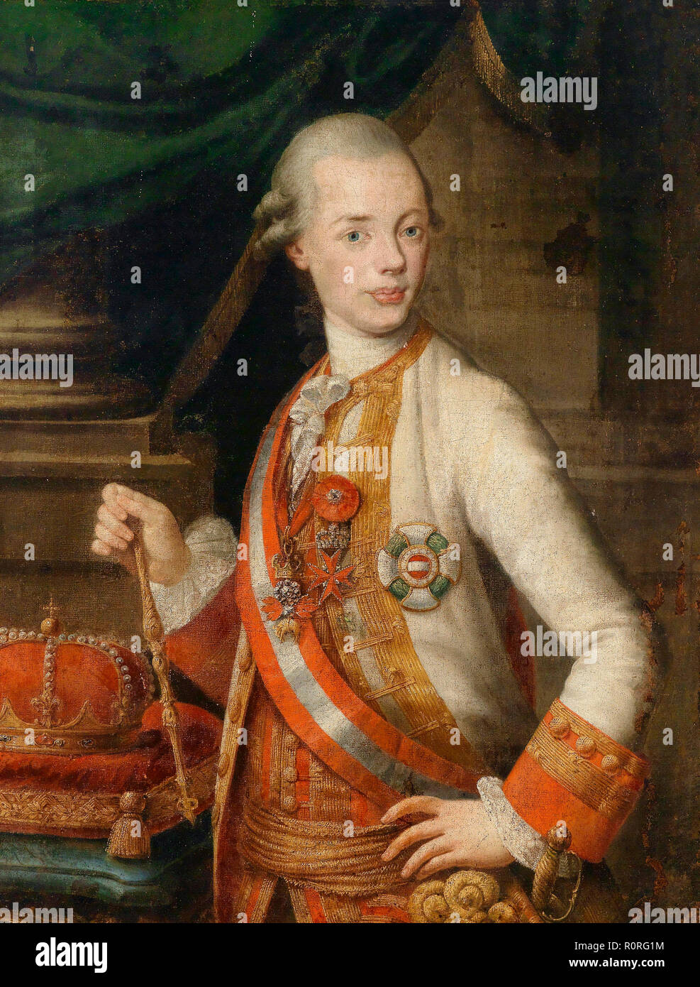 Portrait of the later emperor Leopold II as Grand Duke of Tuscany, after 1765 Stock Photo