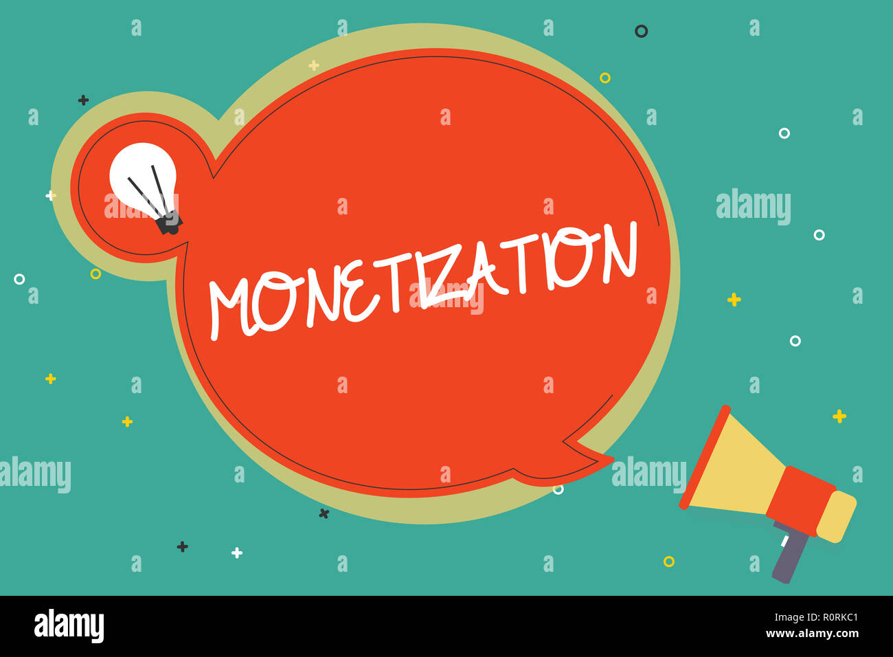 Text sign showing Monetization. Conceptual photo Process of converting ...