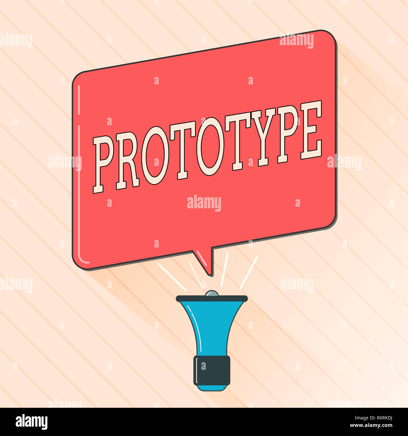 Word writing text Prototype. Business concept for Preliminary project design version of device vehicle product. Stock Photo