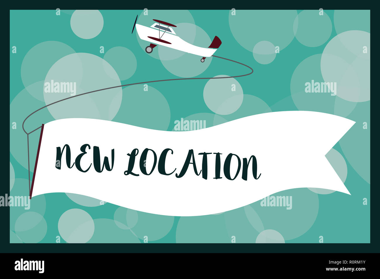 Text sign showing New Location. Conceptual photo Get located on a new ...