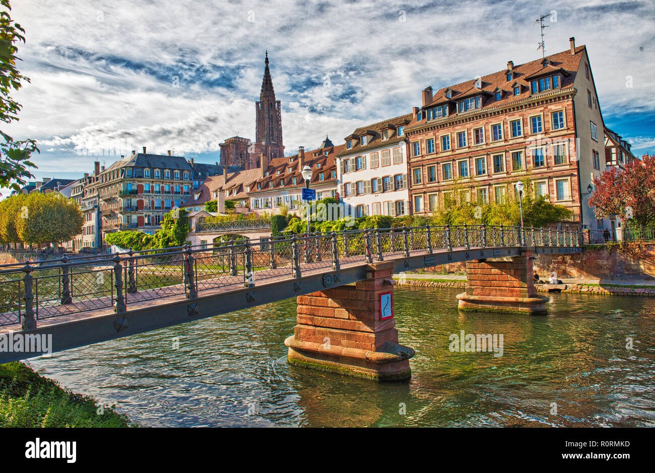 Traditional colorful houses in La Petite France, Strasbourg, France Stock Photo