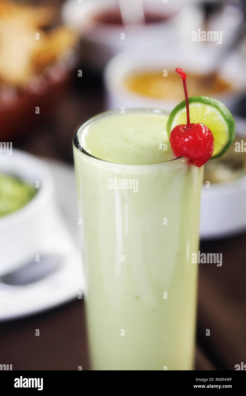 Guacamaya, a refreshing avocado based drink mixed with rum and