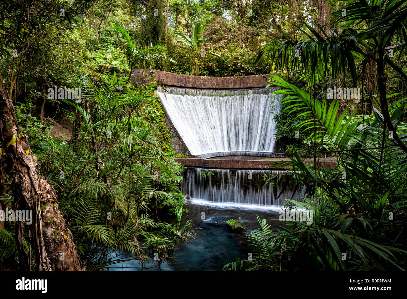 The Velo de Novia Waterfalls of the Cupatitzio River in Uruapan, Michoacan, Mexico. Stock Photo