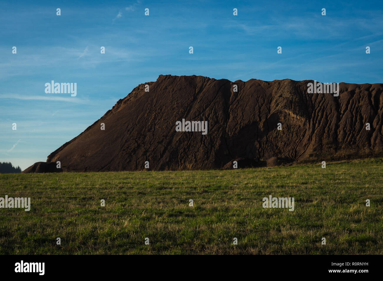 brown sand hill in a landscape of Germany Stock Photo
