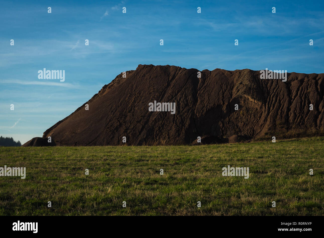 brown sand hill in a landscape of Germany Stock Photo