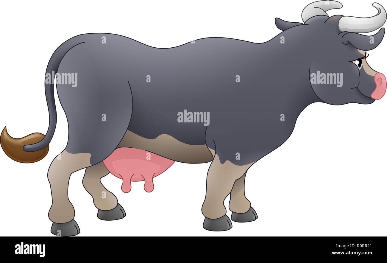 Cow Animal Cartoon Character Stock Vector