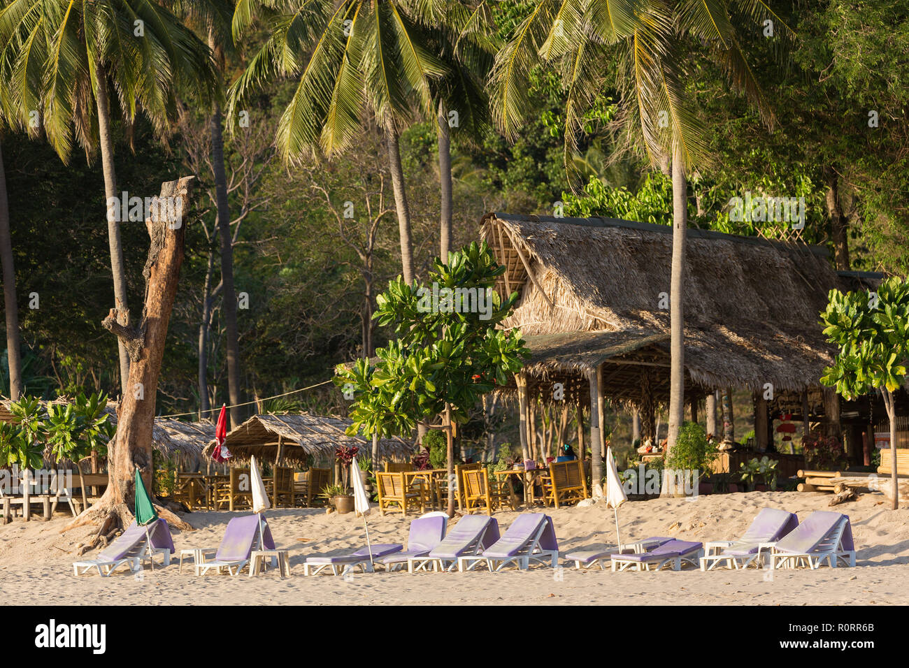 Tropical beach resort in the Bamboo bay, Ko Lanta island in Thailand Stock Photo