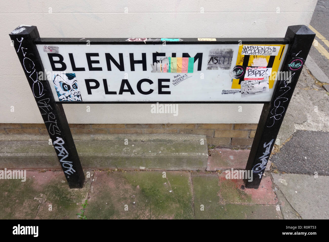 Blenheim Place sign, Brighton UK Stock Photo Alamy