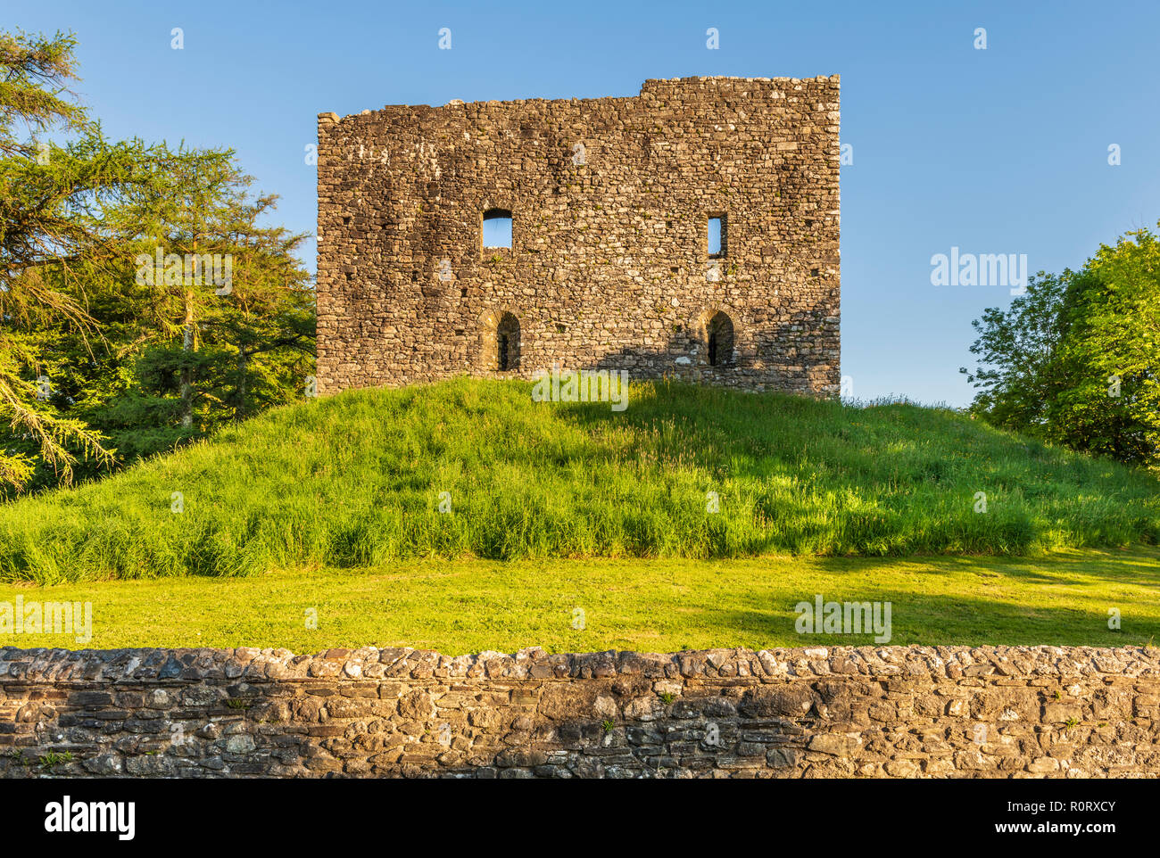 Lydford Castle is a medieval castle in the small Devonshire town of Lydford. Stock Photo