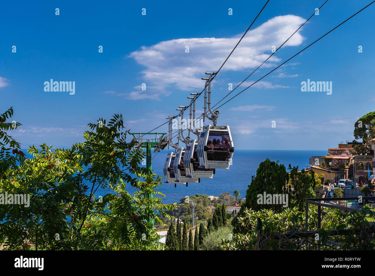 Taormina, Italy September 26, 2018 Beautiful Sicilian landscape with