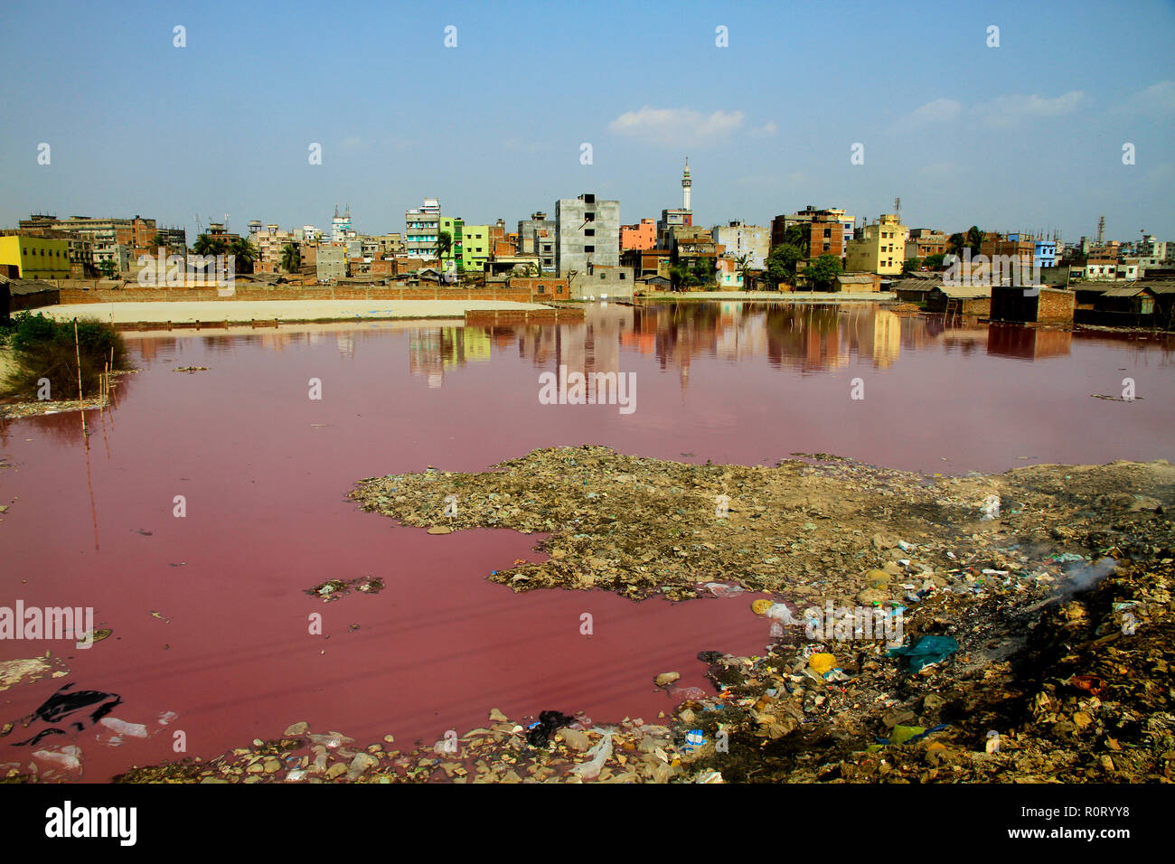 Water polluted by industrial wastes. Dhaka, Bangladesh Stock Photo Alamy