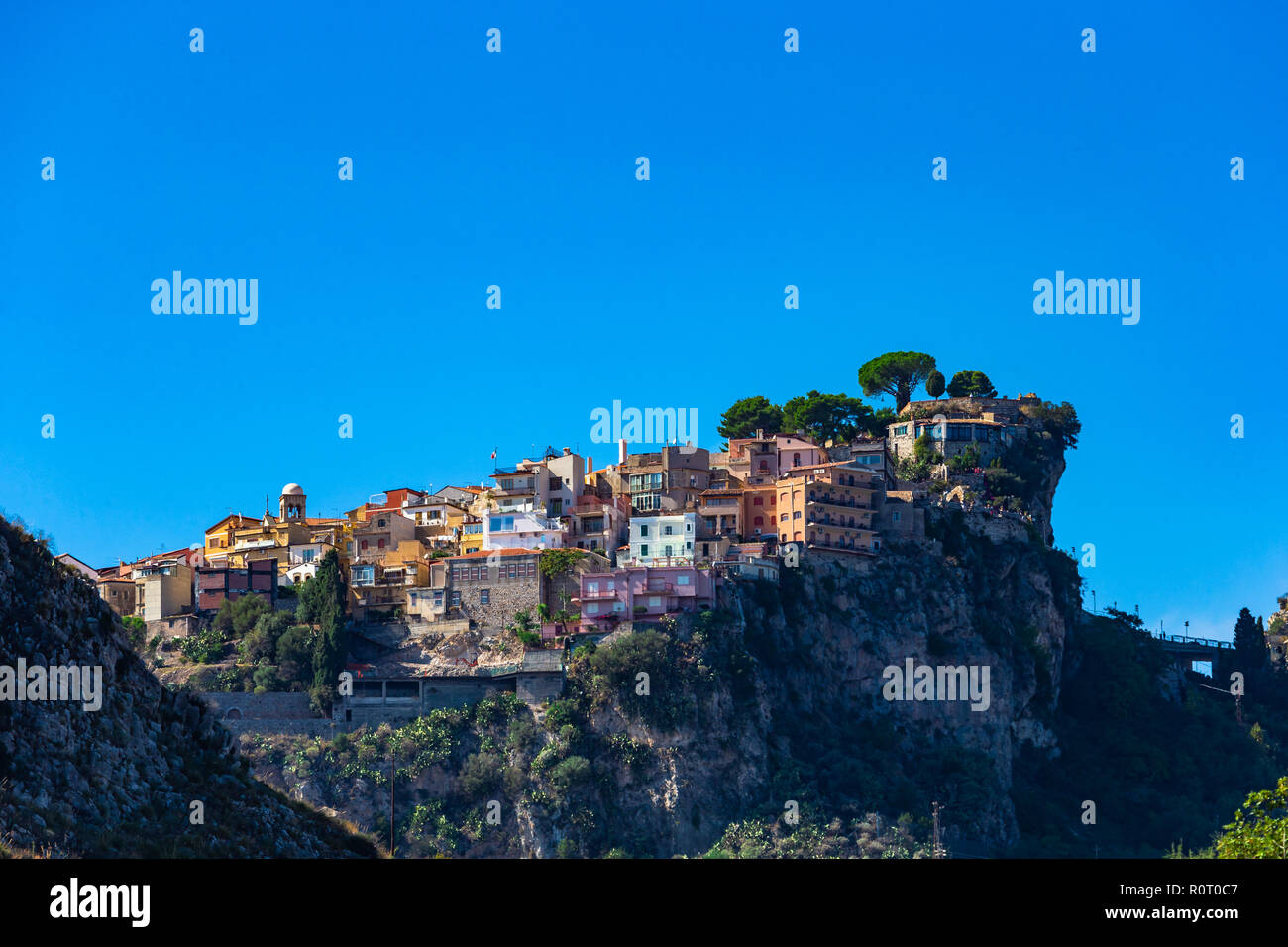 Castelmola: typical Sicilian village perched on a mountain, close to ...