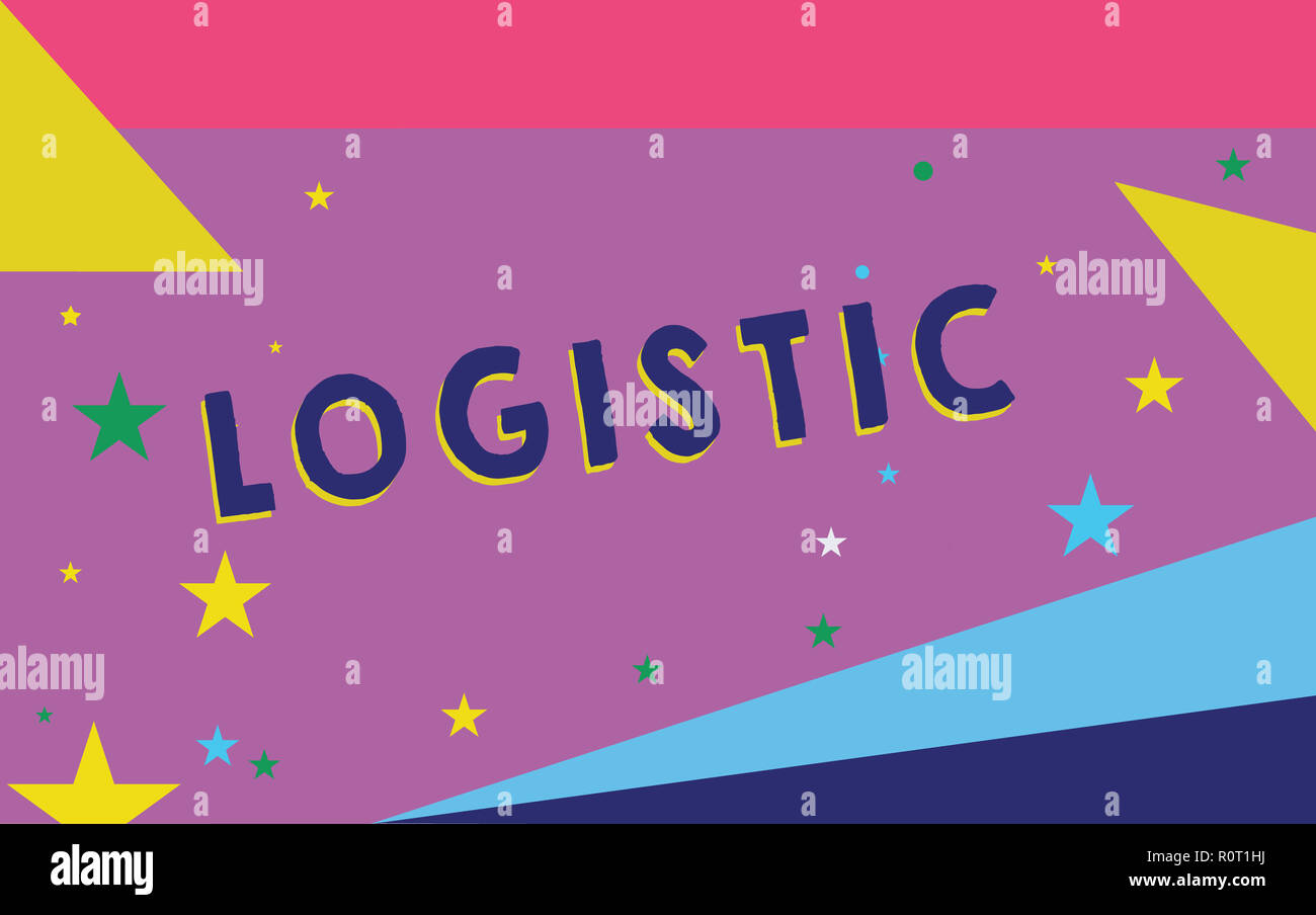 Text sign showing Logistic. Conceptual photo careful organization of ...