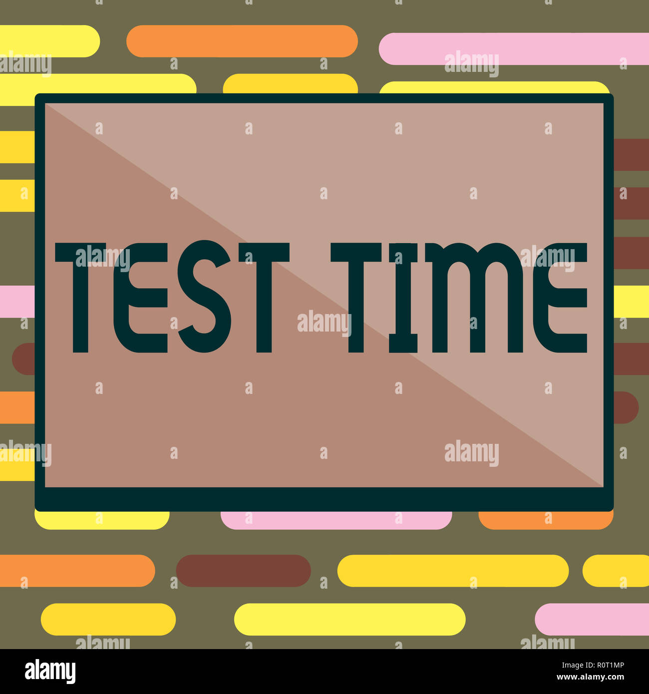 Timed Test Sign Text sign showing Test Time. Conceptual photo Moment to take an ...