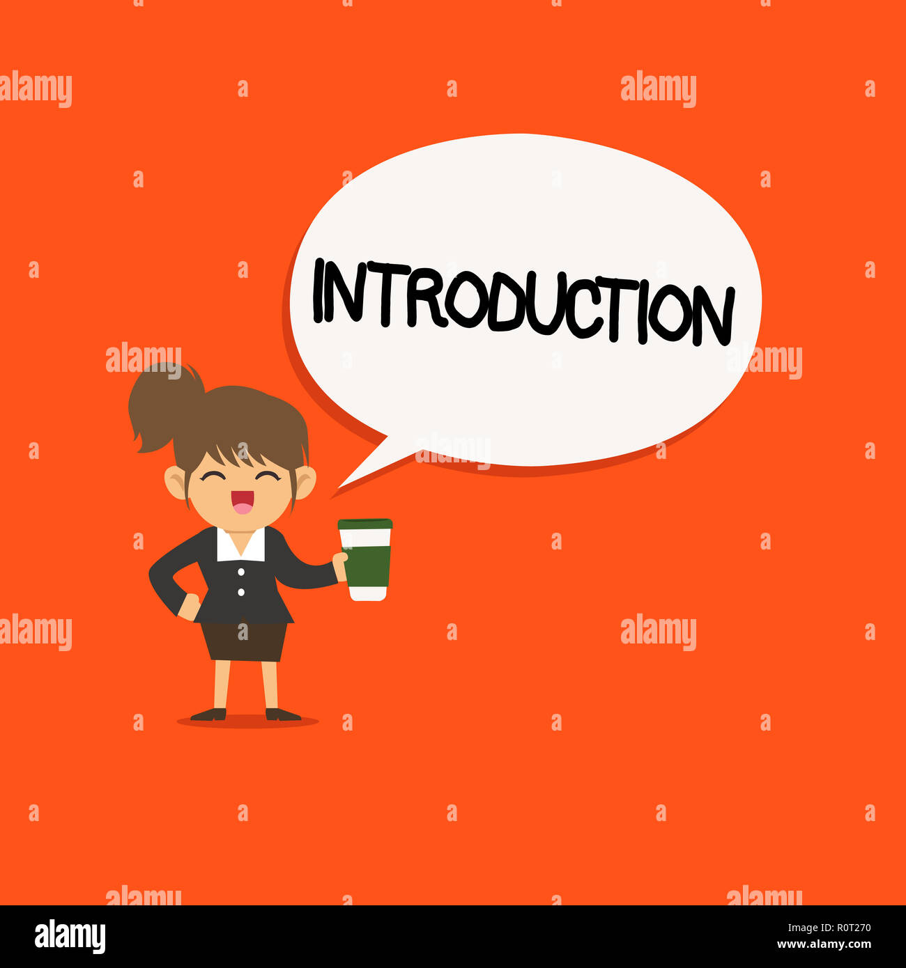 Handwriting text Introduction. Concept meaning First part of a document